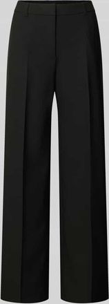 s.Oliver Black Label Wide Leg Stoffhose mit B&uuml;gelfalten in Black, Gr&ouml;&szlig;e 34/32