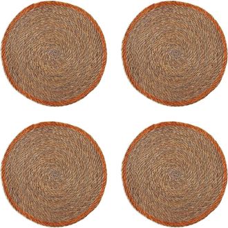 Tag Overstitch Seagrass Placemat Set of 4 Lavender-Round in Purple at Nordstrom