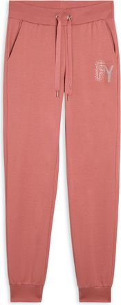 Freddy Pantaloni Sportivi con Polsini in Costina e Strass