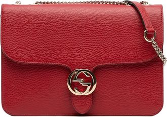 Gucci Pre-owned Gucci Medium Dollar Calfskin Interlocking G Crossbody Unisex PJSK1825PTV202HF