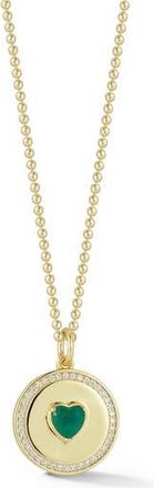 Glaze Jewelry Disc Heart Pendant Necklace in Gold at Nordstrom Rack
