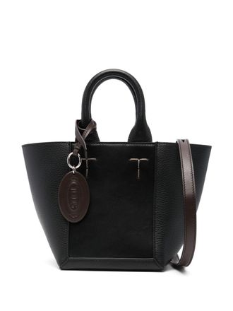 Tod's mini logo-pendant tote bag - Black