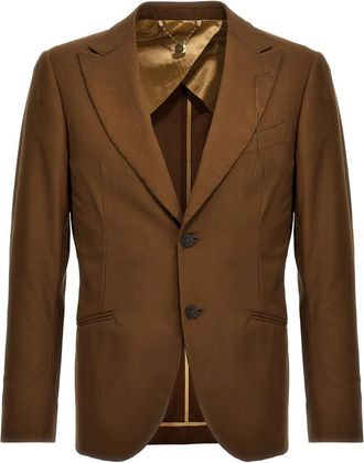Maurizio Miri Keanu Blazer - Heren - Blazers - Bruin - 2XL - Wol - Jassen