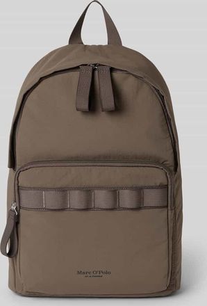 Marc O'Polo Rucksack mit Label Print in Dunkelbraun, Gr&ouml;&szlig;e 1