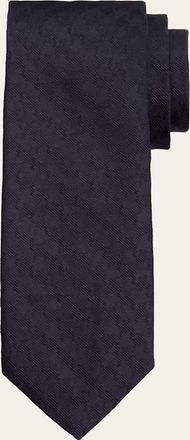 Tom Ford Mens Textured Tonal Jacquard Linen Tie