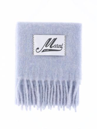 Marni Womens Scarfs Light Blue Alpaca