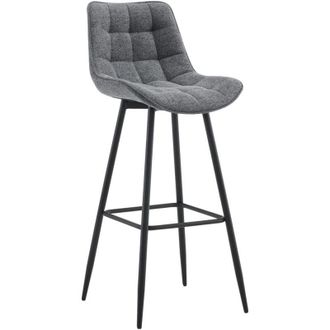 Clp Sgabello da bar Dartford grigio scuro Tessuto