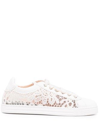 AGL lace low-top sneakers - White
