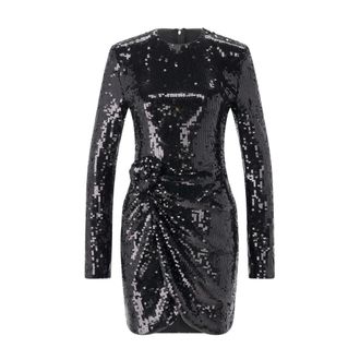 Rotate ROTATE Birger Christensen, Party Dresses, female, Black, Size: XS Sequin Midi Dress