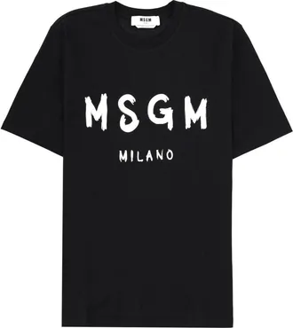 Msgm Cotton T-Shirt - Black