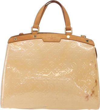 Louis Vuitton Brea Handbag Monogram Vernis Beige Patent_Leather Handbag (Pre-Owned)