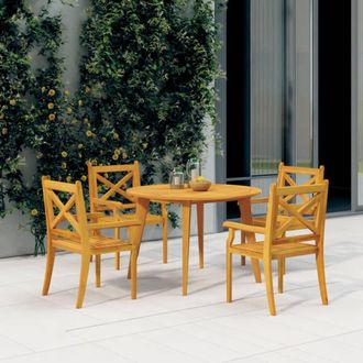 vidaXL Furniture Limited - Juego De Comedor De Jard&iacute;n 5 Piezas Madera