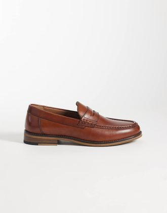 Asos Mocassini college in pelle color cuoio-Marrone