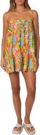 Maaji Fiesta Bloom Guilia Cover-Up Dress in Aquamarine at Nordstrom, Size Medium