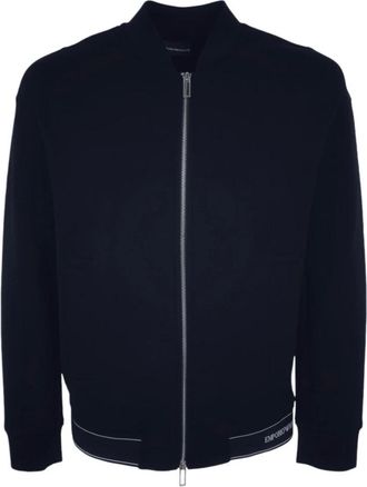 Emporio Armani Hoodies & sweatvesten, Heren, Blauw, M, Blauwe Sweatshirt 3R1Mdf 1Jhsz 0920
