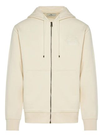 Etro zip-up hoodie - men - Fabric - M - Neutrals
