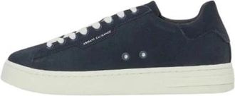 A|X Armani Exchange Blauwe Leren Lage Sneakers - Heren - Sneakers - Blauw - 40 EU - Leer - Schoenen