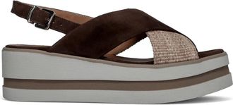Sangiorgio Schoenen, Dames, Bruin, 40 EU, Leer, Sandaletten
