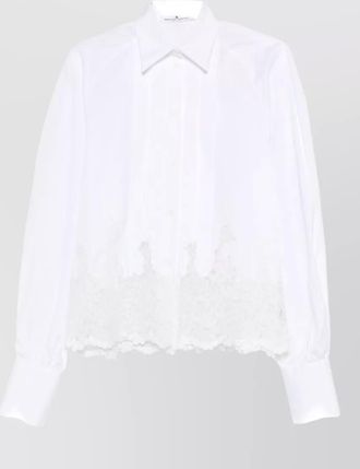 Ermanno Scervino cotton shirt long sleeves lace collar