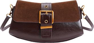 Generic Fashion Women PU Leather Crossbody Bag Vintage Square Tote for Work Shopping Travel Daily Handbags