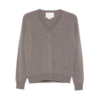 VANIS&Eacute; Annette V-neck Sweater - Dames - V-hals truien - Bruin - S - Kasjmier - Truien & Vesten