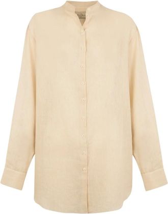 Cortana Oversized Shirt - Dames - Overhemden - Beige - M - Katoen - Overhemden