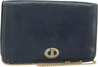 Dior Pre-owned Vintage Schoudertas - Dames - Vintage Schoudertas - Blauw - ONE Size - Leer - Vintage