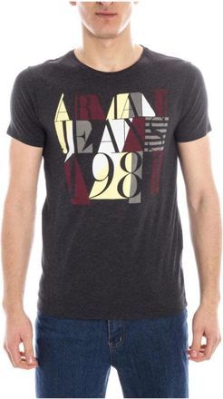 Armani Jeans Sweatshirts - Heren - T-shirts - Grijs - L - Katoen - Tops