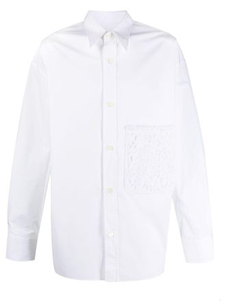 Valentino Garavani floral lace pocket shirt - men - Cotton - L - White