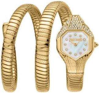 Just Cavalli Snake Bracelet Watch, 22mm x 35mm in Gold at Nordstrom Rack