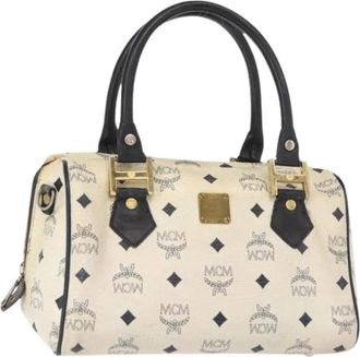 MCM Pre-owned Handbags, female, White, Size: ONE SIZE Pre-owned Plastic Handbag