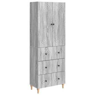 vidaXL Juego De Armarios 2 Uds. Sonoma Gris Madera De Ingenier&iacute;a Vidaxl