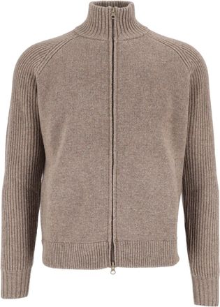 L.B.M. 1911 Maglie Drop S High Ribbed Collar Zip-Through Knit
