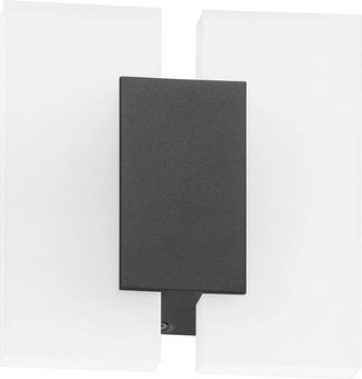 Eglo Eglo Metrass 2 1 Light Led Wall Light With Black Finish & Satin Acrylic Shade
