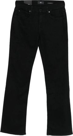 7 For All Mankind Jeans, Heren, Zwart, W29, Zwarte Five-Pocket Regular Leg Jeans