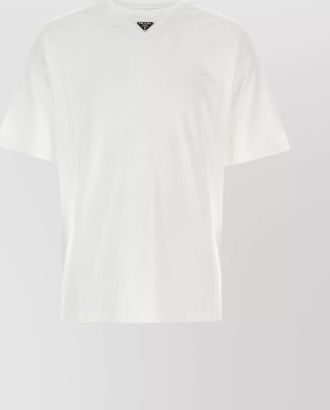 Prada cotton t-shirt plain short sleeves v neck