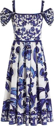 Dolce & Gabbana Abito lungo con stampa paisley - Bianco