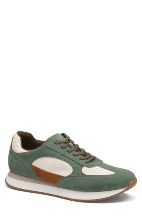 Johnston & Murphy Chase Perforated Sneaker in Sage Multi Suede at Nordstrom, Size 11.5