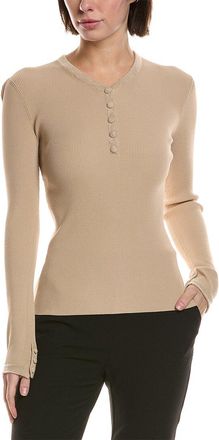 Proenza Schouler Isla Wool-Trim Henley Top