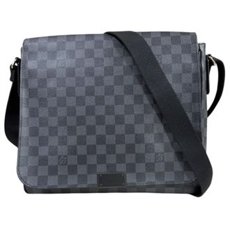 Louis Vuitton Damier Graphite Black Gray Damier Graphite Shoulder Bag (Pre-Owned)