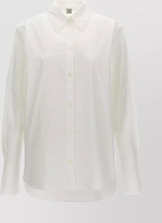 Toteme collared neck long sleeves pleated back detail