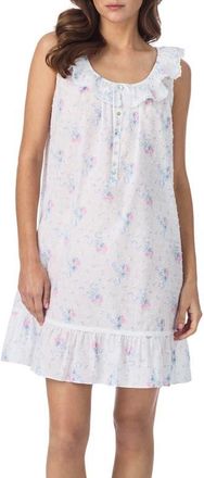 Eileen West Swiss Dot Cotton Chemise Nightgown in Pink Bouquet at Nordstrom, Size Xx-Small