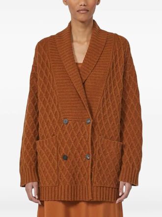 Max Mara Mirca cardigan - women - Camel Hair - M - Brown