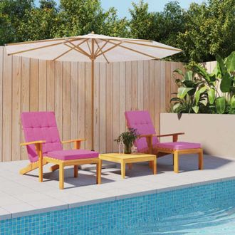 vidaXL Furniture Limited - Cojines Para Tumbona 2 Uds Tela Oxford Rosa