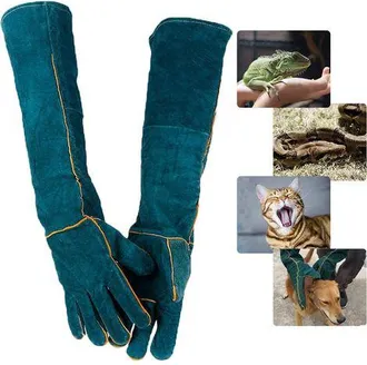 OEM Guantes Anti-mordeduras Para Manipulaci&oacute;n De Animales, Guantes De Trabajo De Cuero De Seguridad, Guantes De Protecci&oacute;n