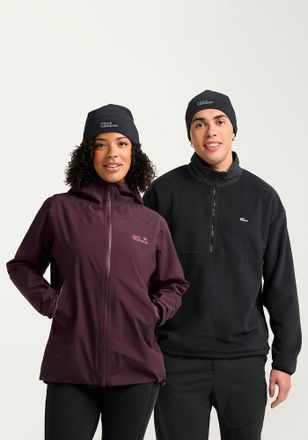 Jack Wolfskin Beanie JACK WOLFSKIN REAL STUFF BEANIE, Damen, Gr. onesize, schwarz, Obermaterial: 100% Polyester, M&uuml;tzen Beanie