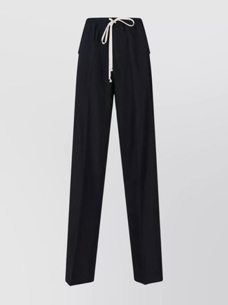 Rick Owens straight trousers with button and flap pockets