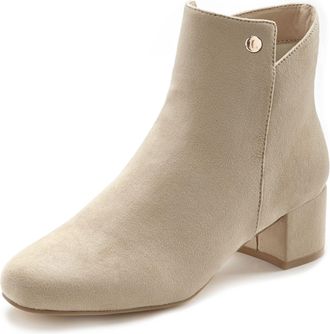 Lascana Stiefelette mit bequemen Blockabsatz, Ankle Boots, Stiefel VEGAN