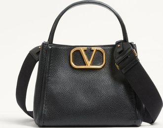 Valentino Garavani Borsa A Mano Media Valentino Garavani Alltime In Vitello Granato Donna NERO UNI