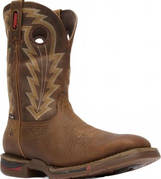 Rocky Mens Long Range Composite Toe Waterproof Western Boot In Brown